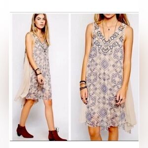 Free People Women's Ancient Mystery Beaded Chiffon Shift Dress